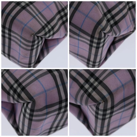 BURBERRY Nova Check Hand Bag Nylon Pink Auth - Picture 16 of 16